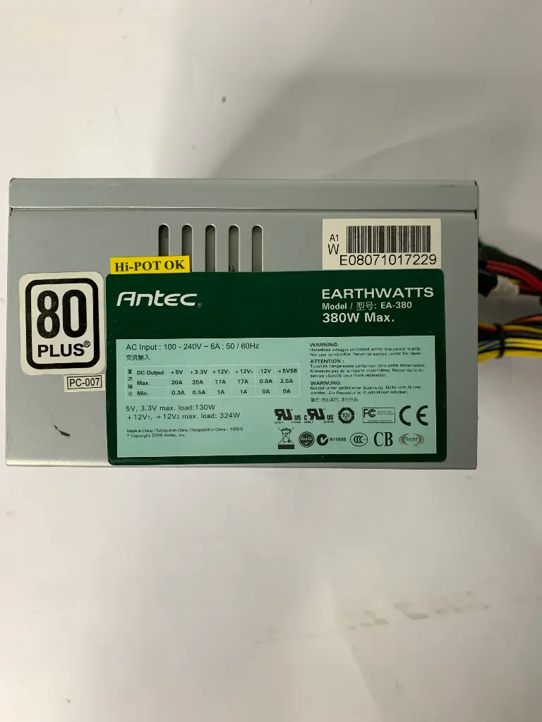 Antec | ATX 380W Power Supply | Bronze 80+