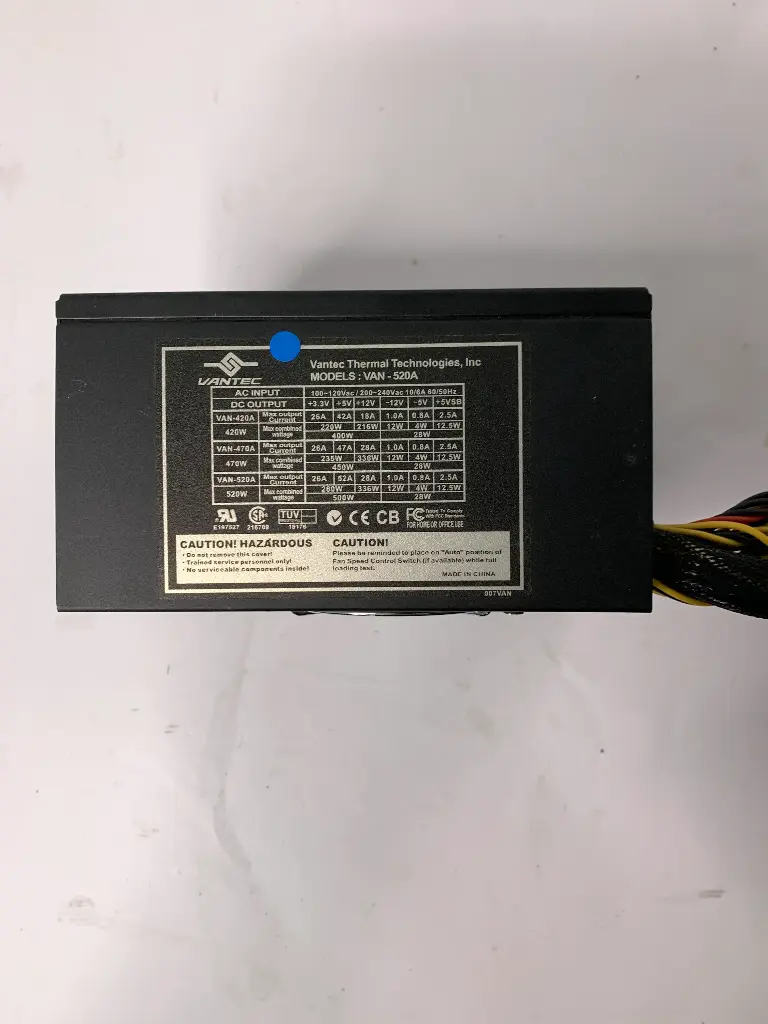 [B-589] Vantec | PSU 520W | Model : VAN-520A 
